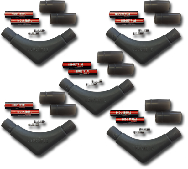Economy pack 5 spare part set LEUCHTIE Plus or Premium grey